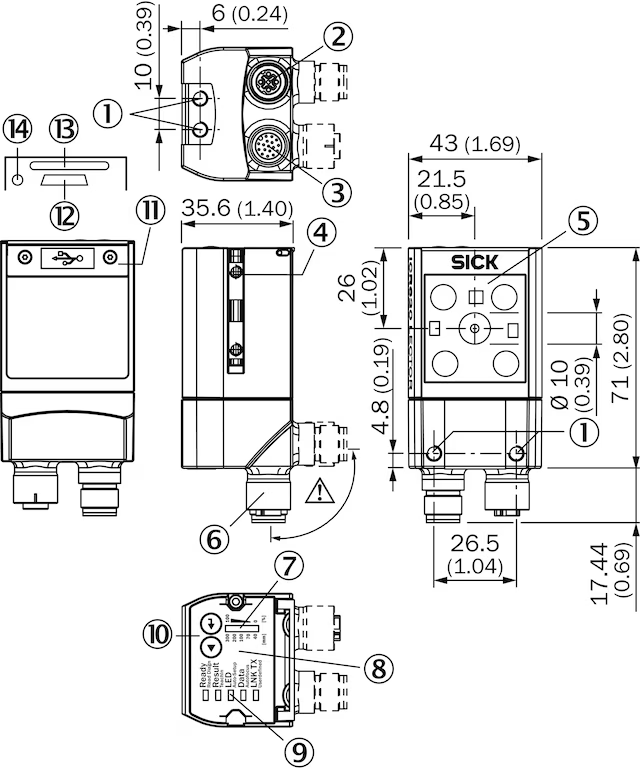 Sichtsensor InspectorP621 V2D621P-2MSFBB5